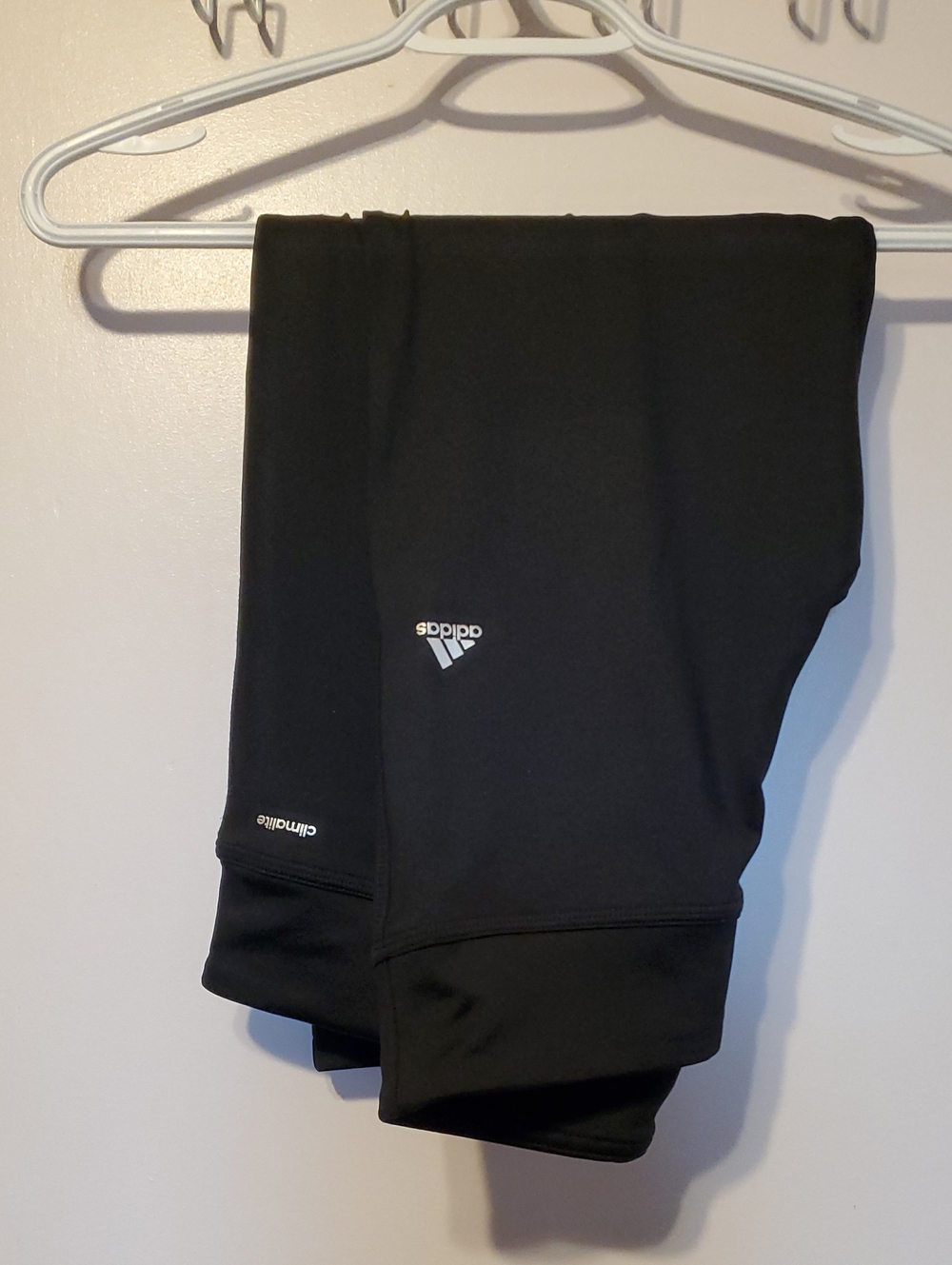 Adidas  Black Climawarm Athletic Bottoms